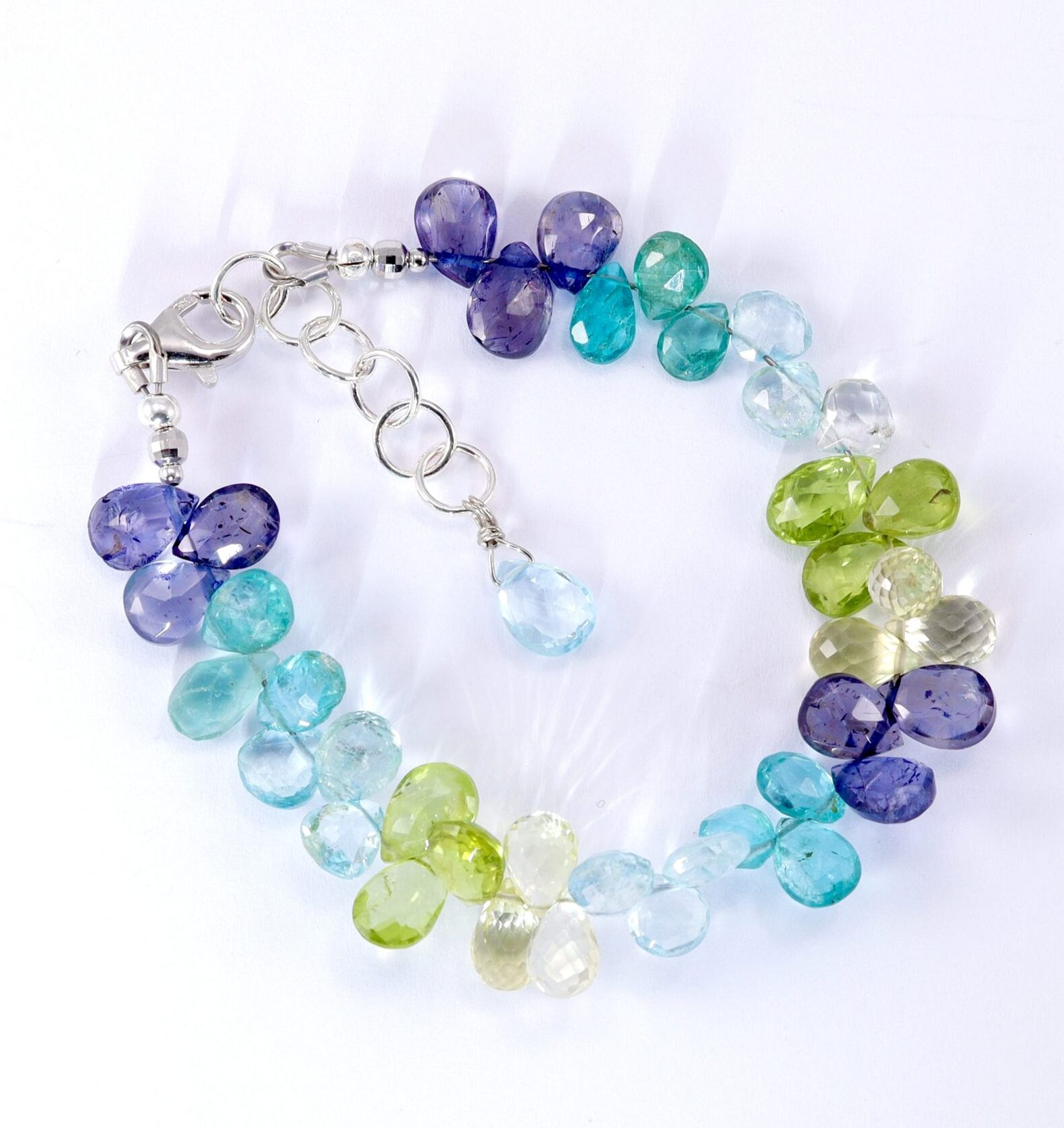 Bracciale con Gocce arcobaleno-colori freddi