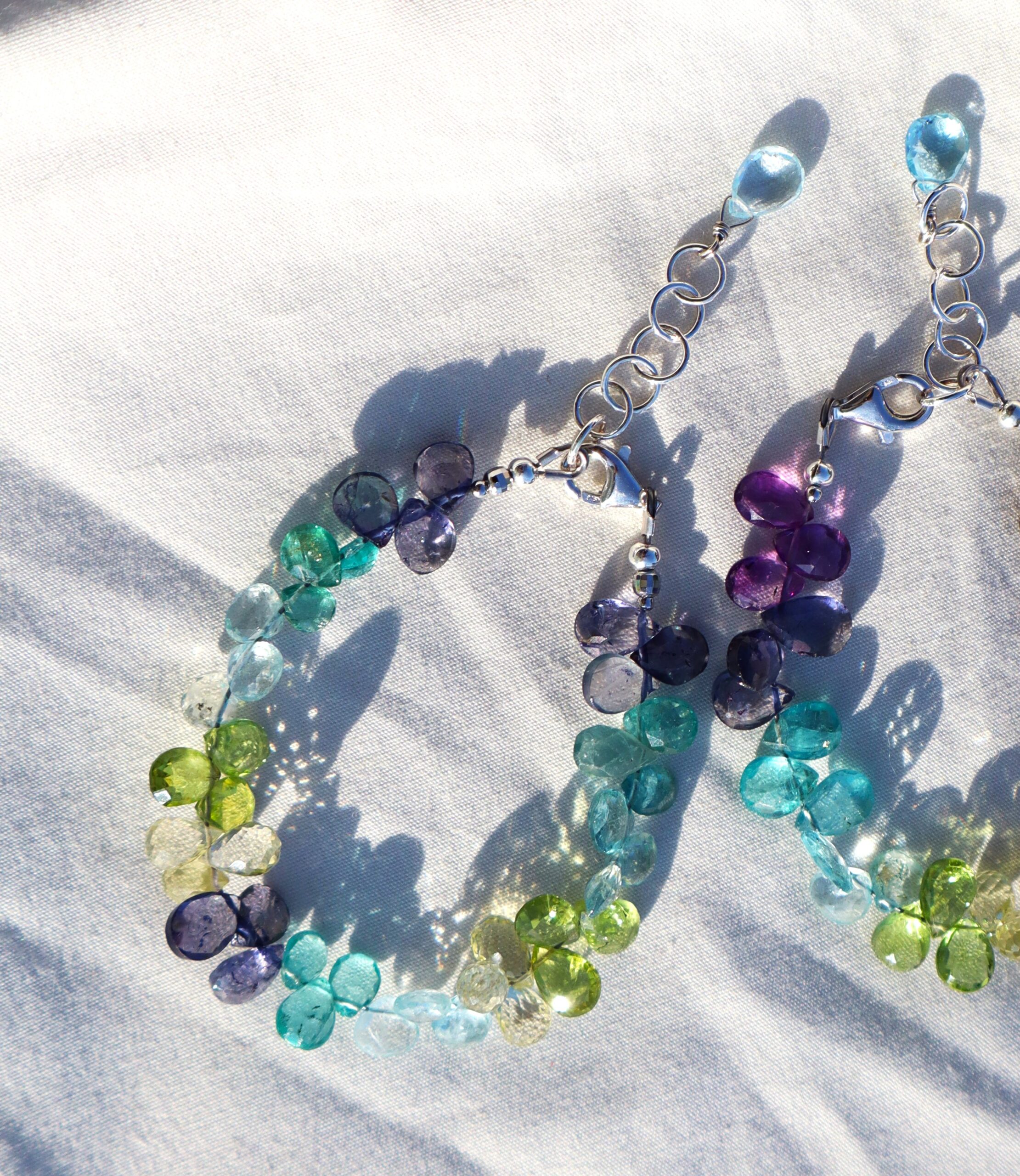 Bracciale con Gocce arcobaleno-colori freddi - immagine 5