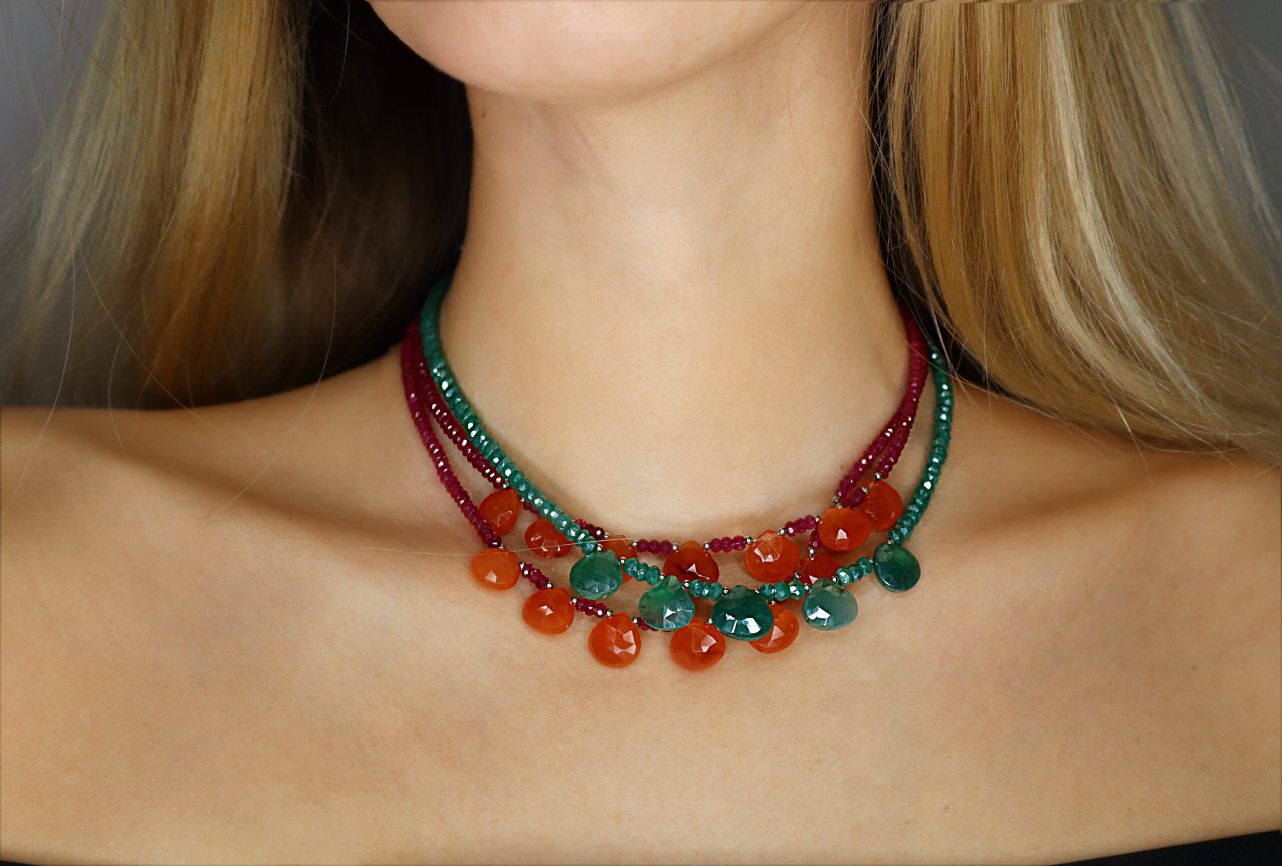 Collana in Agata verde - immagine 3