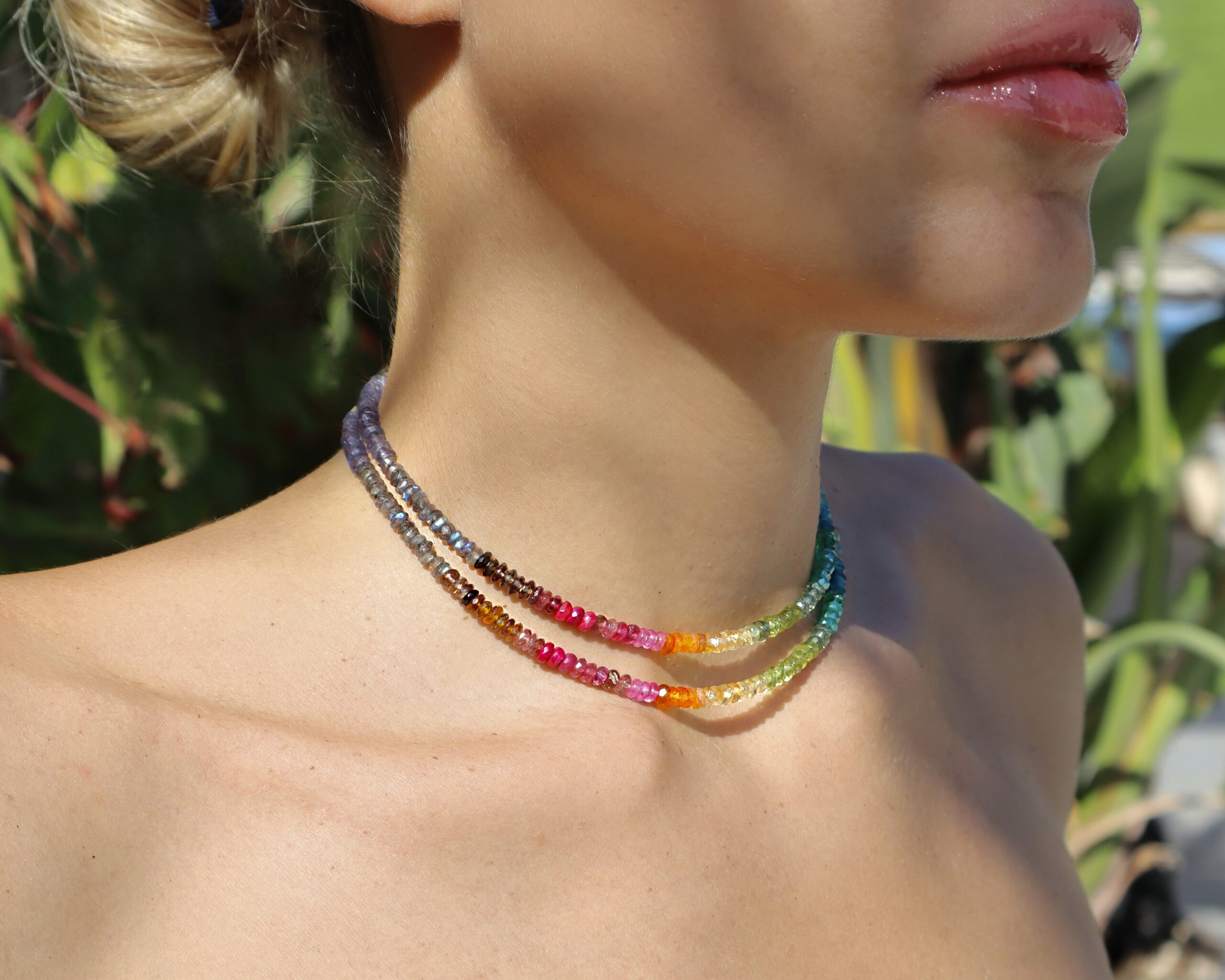Girocollo arcobaleno con pietre preziose - immagine 6