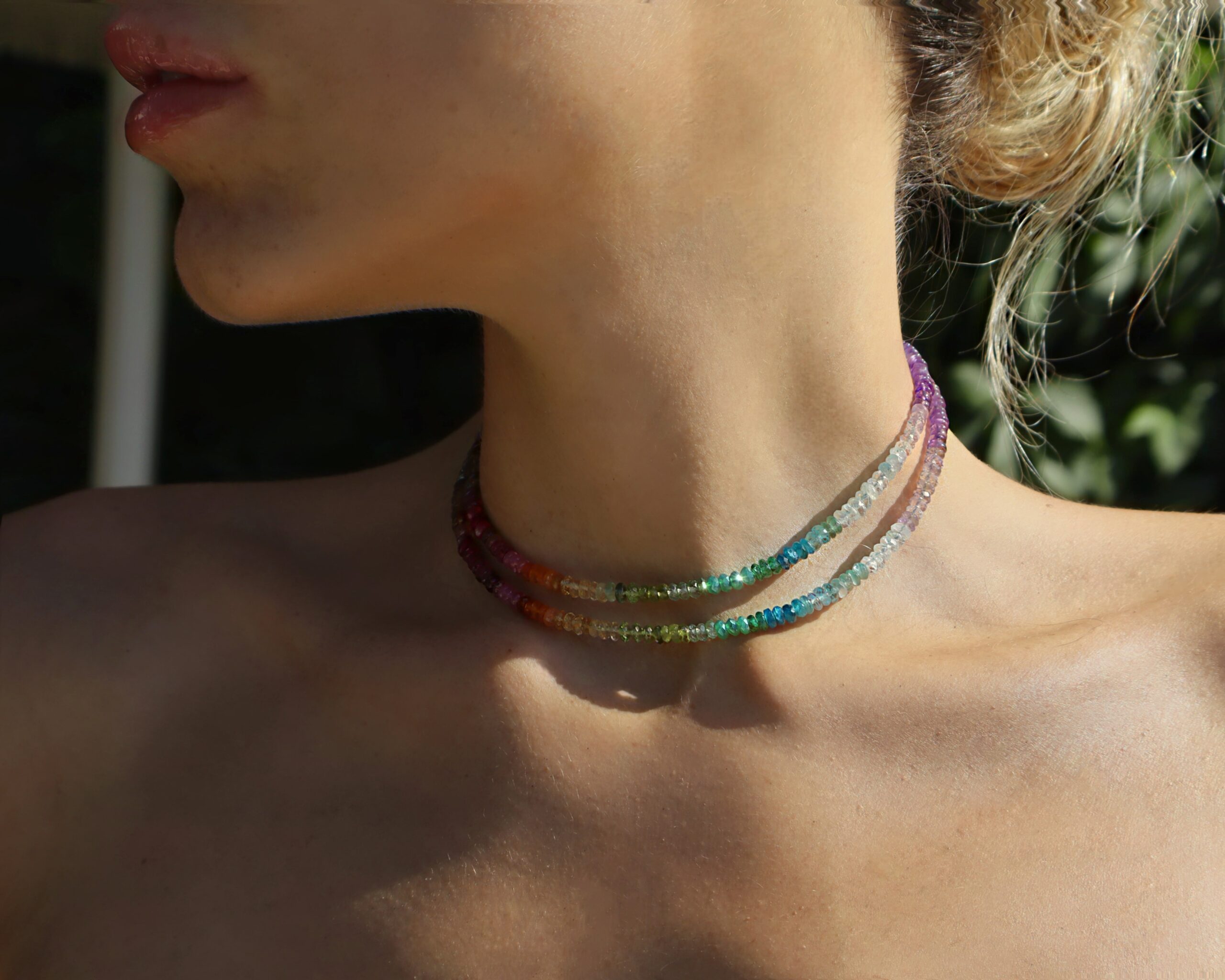 Girocollo arcobaleno con pietre preziose - immagine 15