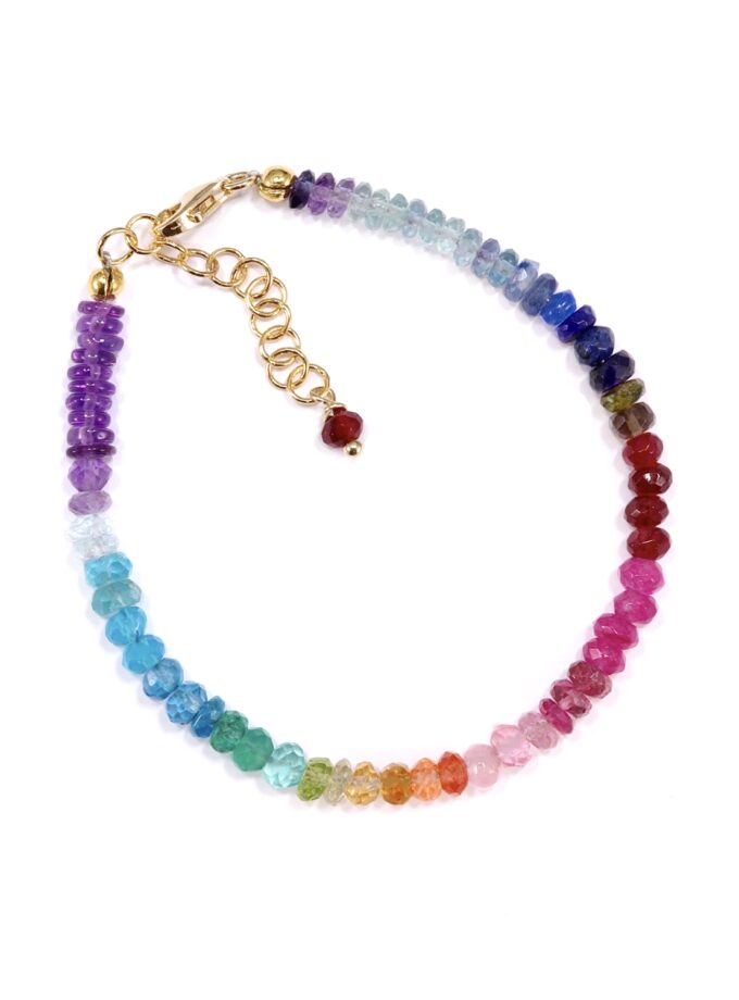 Braccialetto arcobaleno con pietre preziose