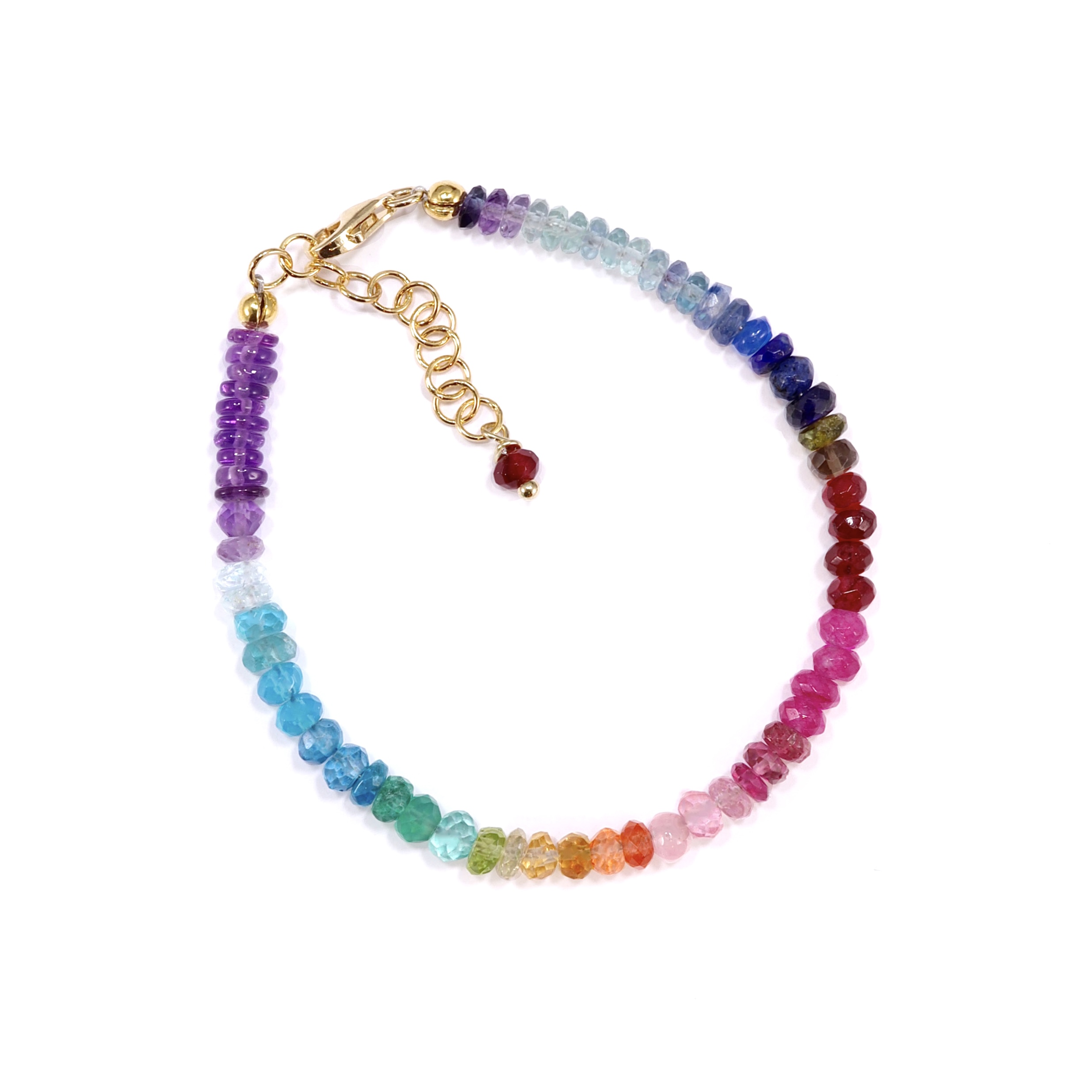 Braccialetto arcobaleno con pietre preziose