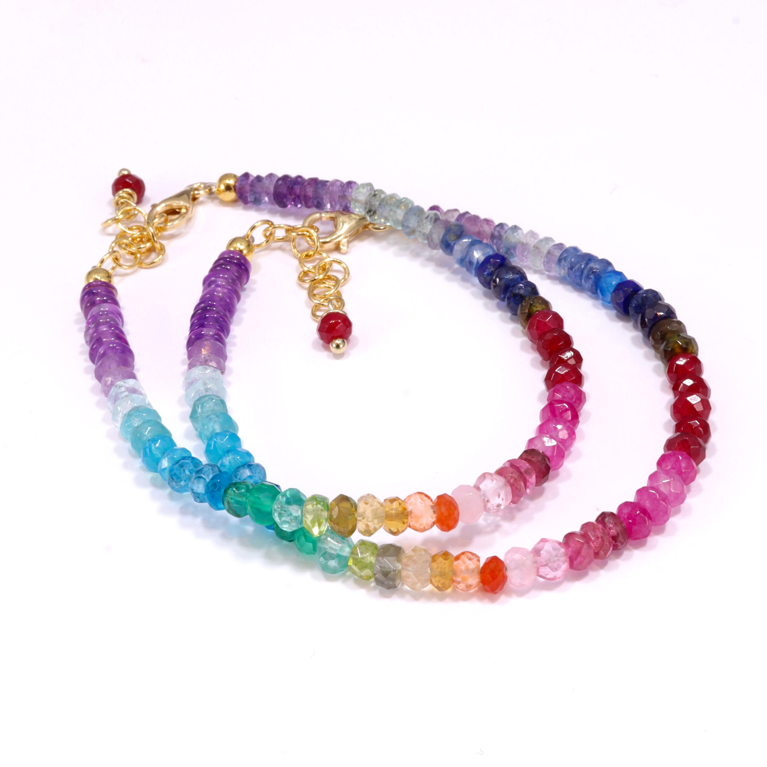 Braccialetto arcobaleno con pietre preziose - immagine 6