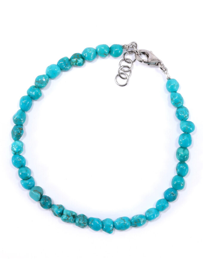Bracciale con pepite grezze di Turchese del Nevada