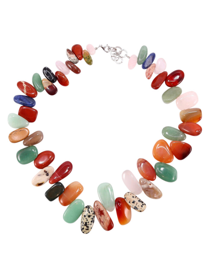Collana con mix di Agate e Diaspri