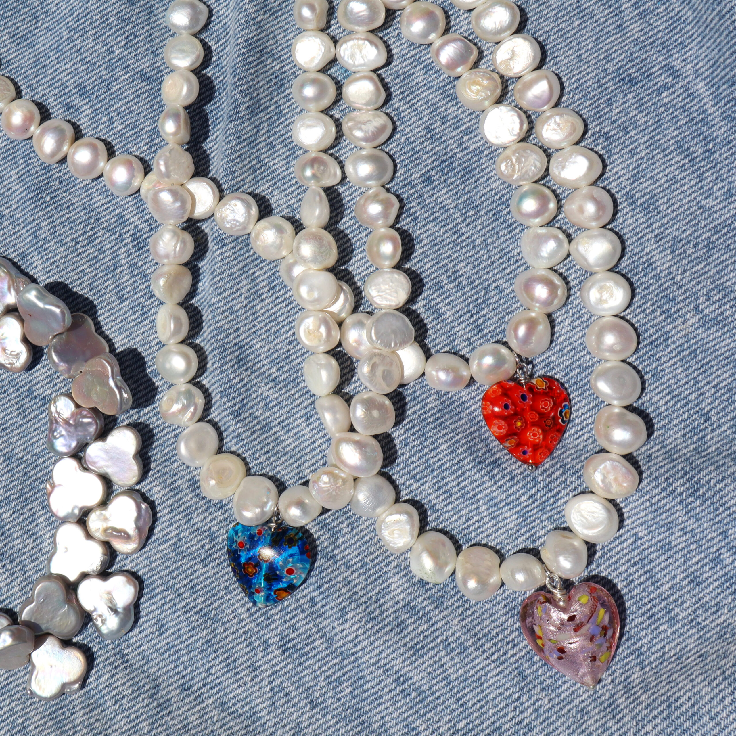 Collana di Perle con cuore rosso - immagine 7