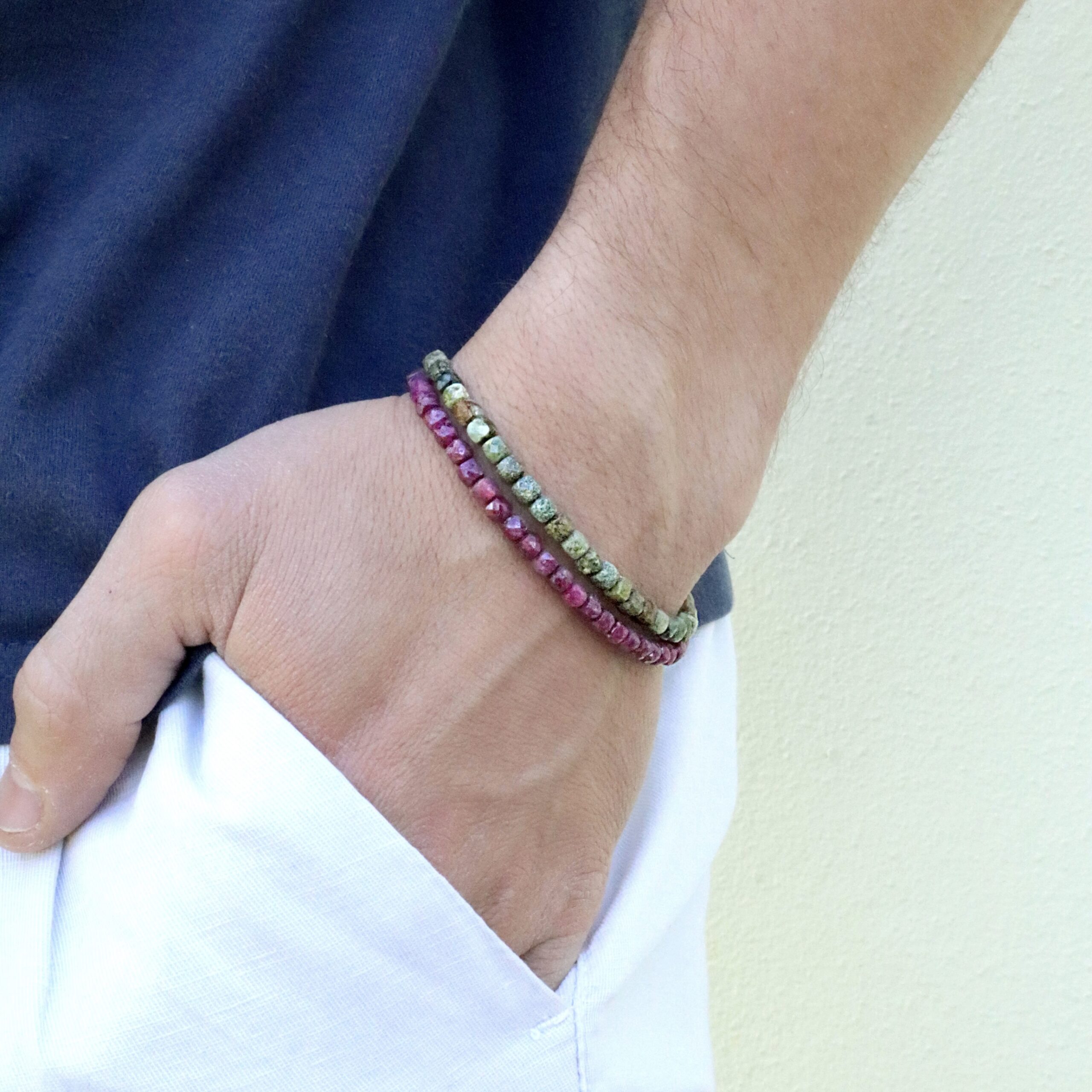 Bracciale in Diaspro con Epidoto - immagine 6