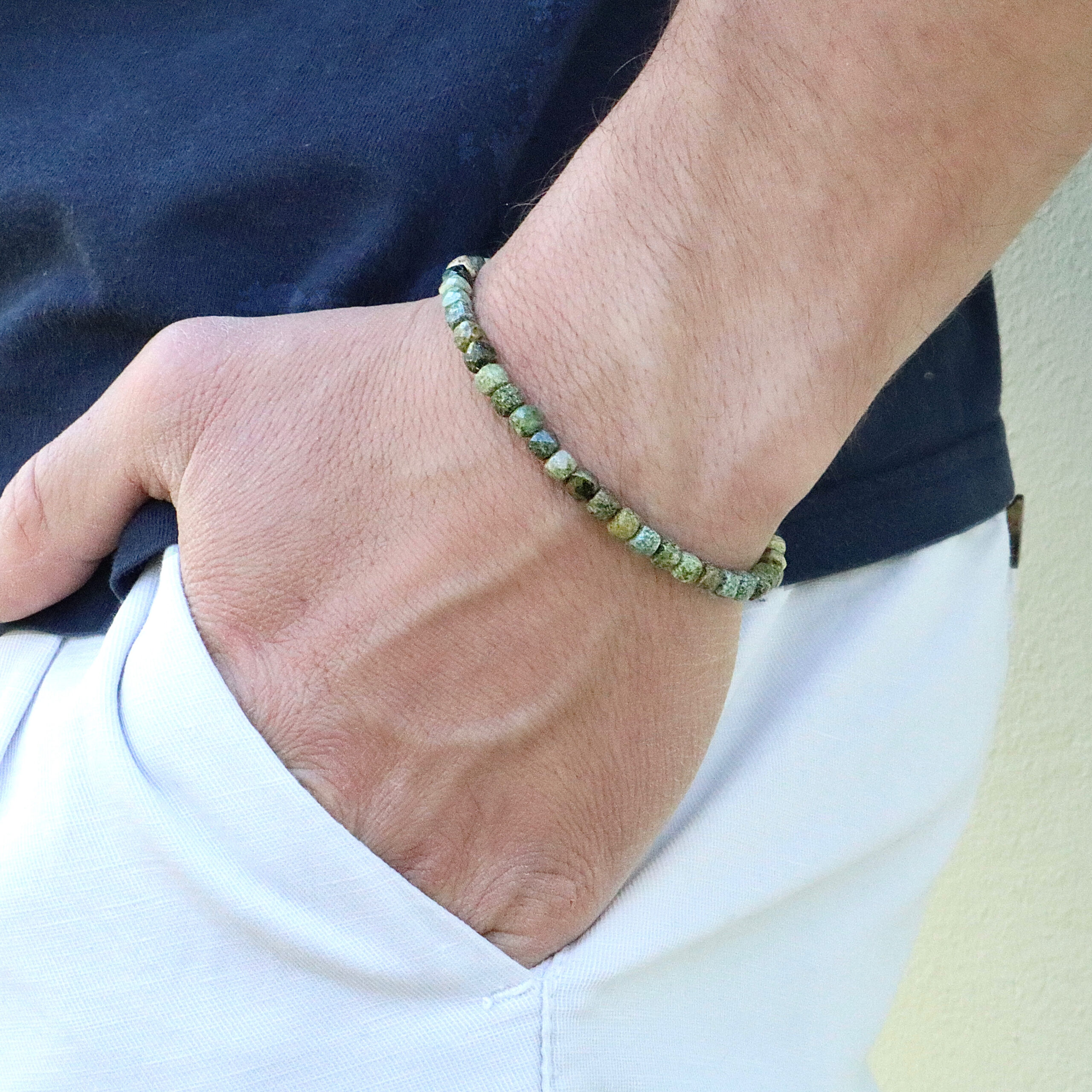 Bracciale in Diaspro con Epidoto - immagine 2
