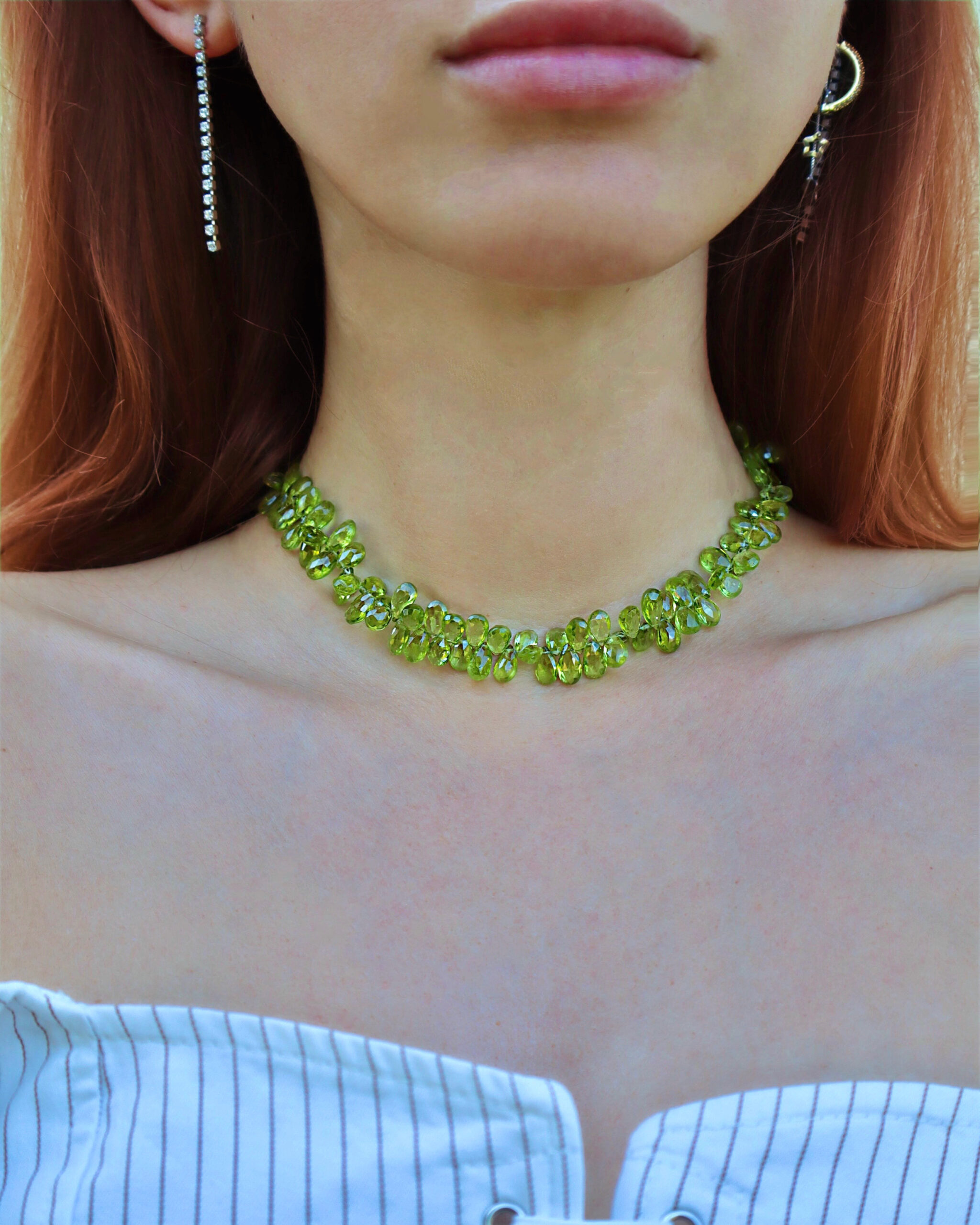 Girocollo con gocce di Peridoto - immagine 2