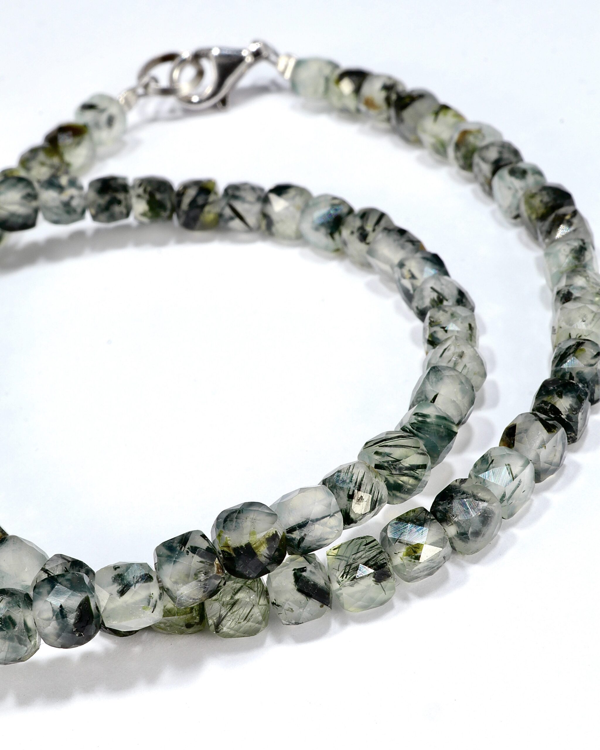 Bracciale in Quarzo tormalinato verde - immagine 4