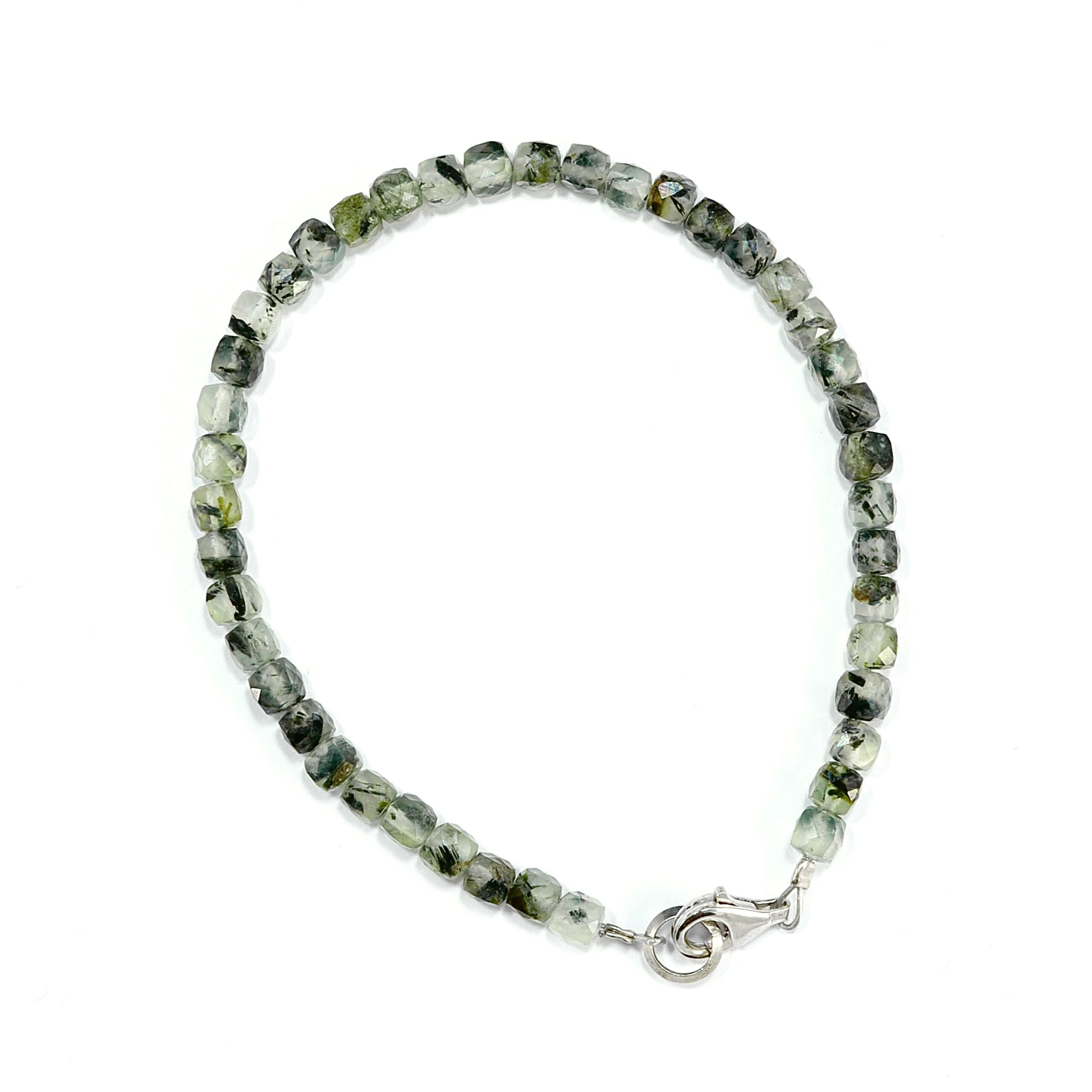 Bracciale in Quarzo tormalinato verde