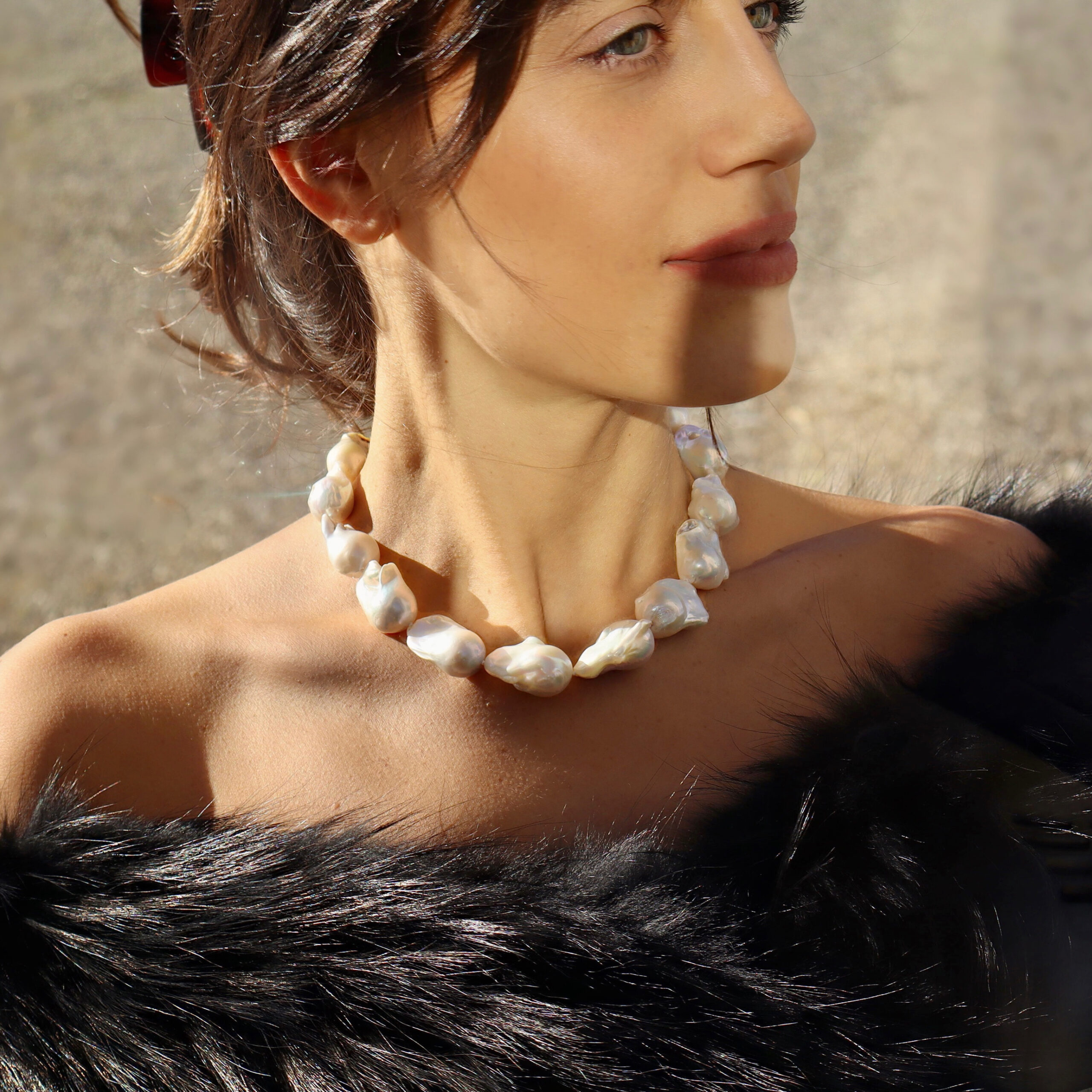 Collana di Perle Giganti Barocche - immagine 5