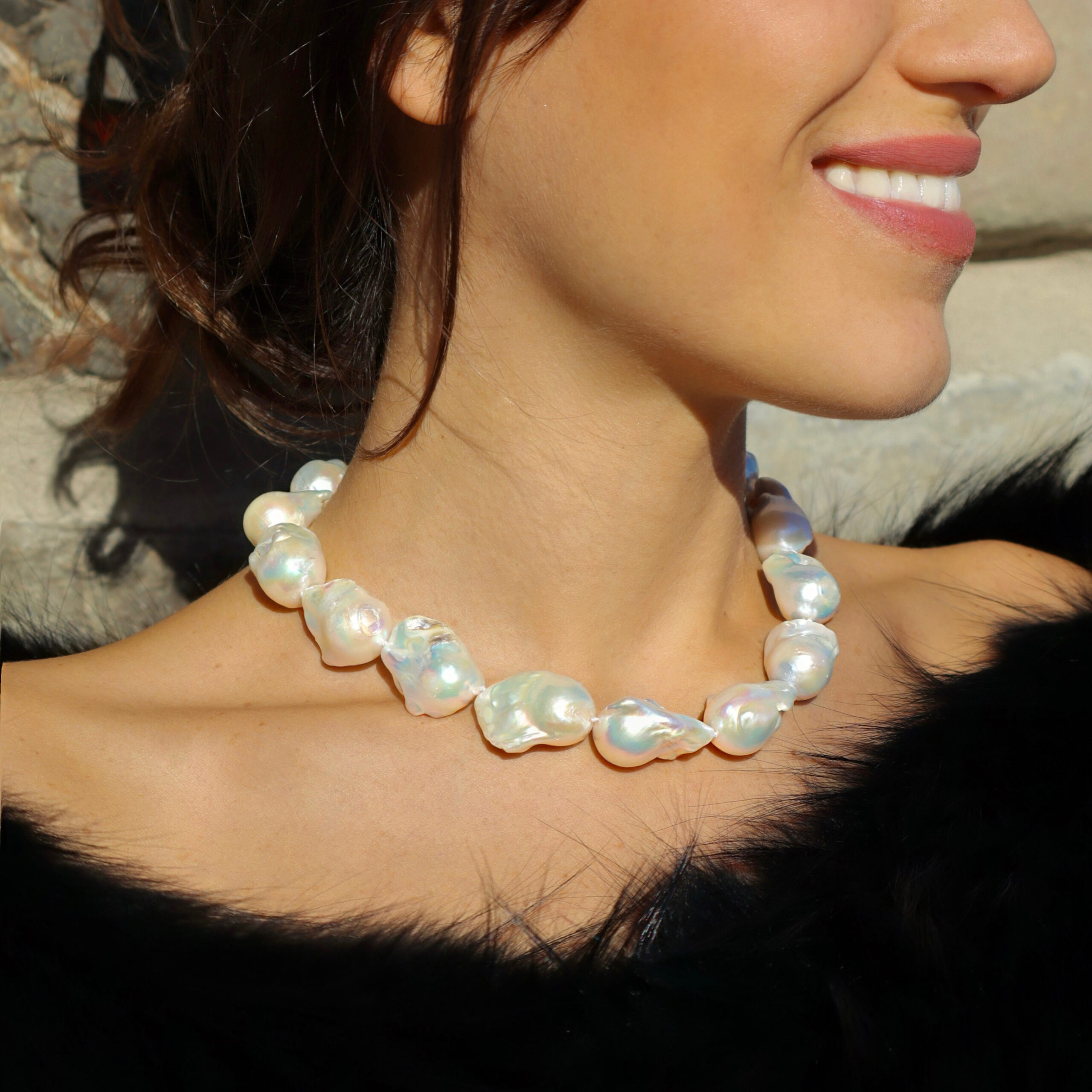 Collana di Perle Giganti Barocche - immagine 3