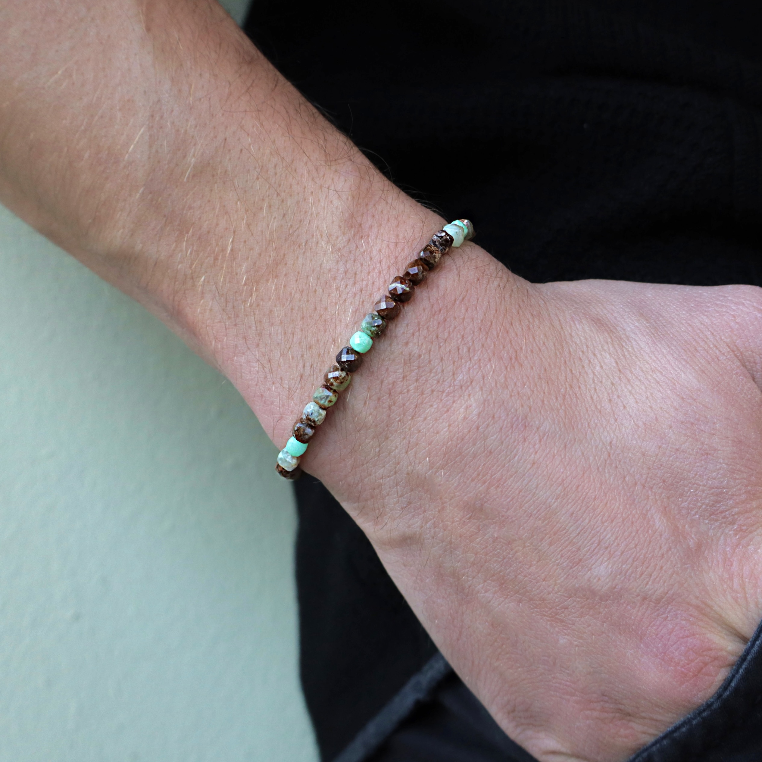 Bracciale in Crisoprasio su matrice - immagine 6