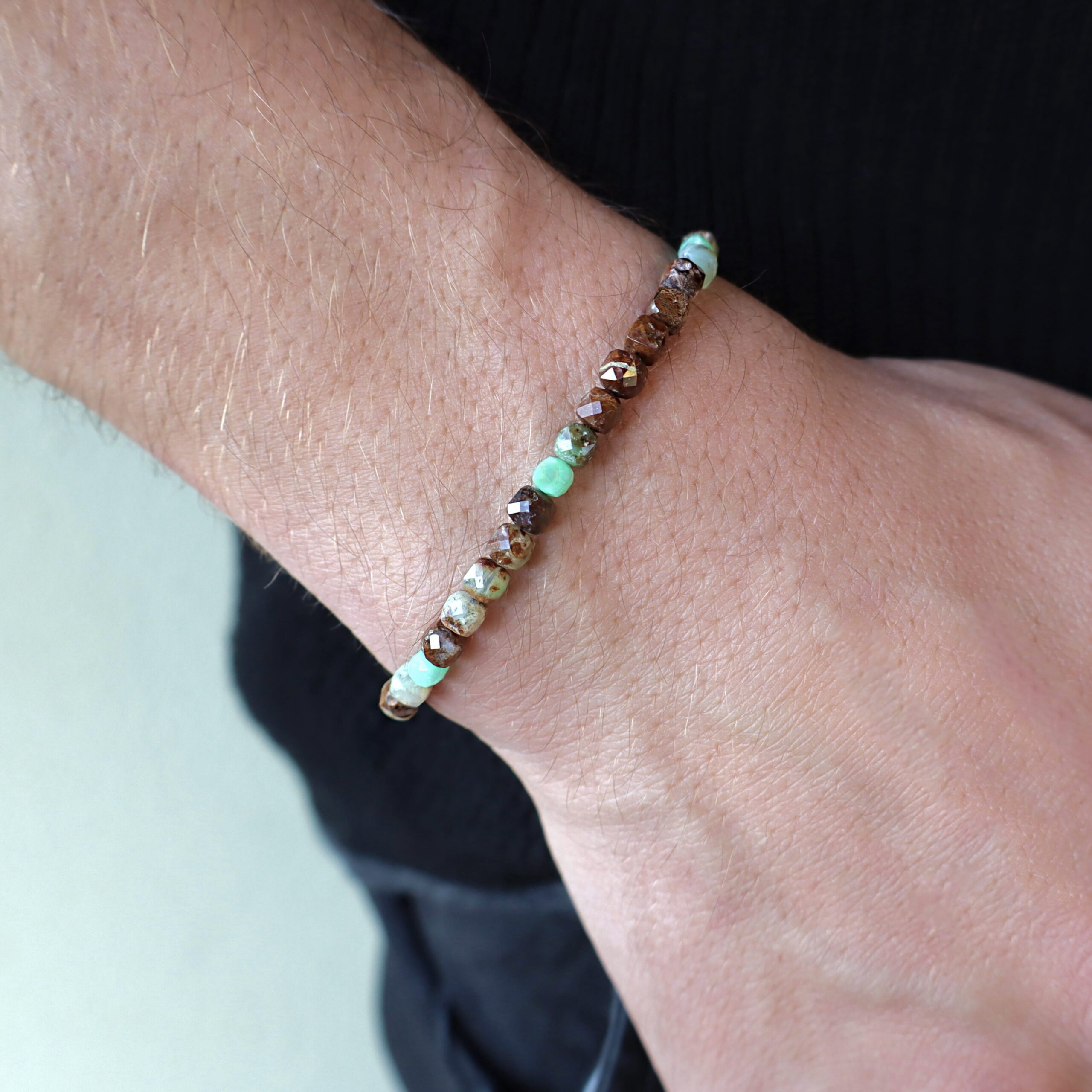 Bracciale in Crisoprasio su matrice - immagine 2