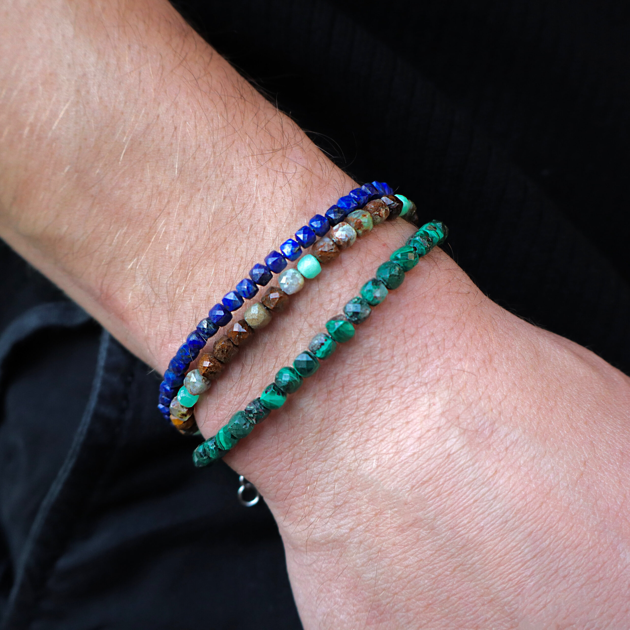 Bracciale in Crisoprasio su matrice - immagine 3