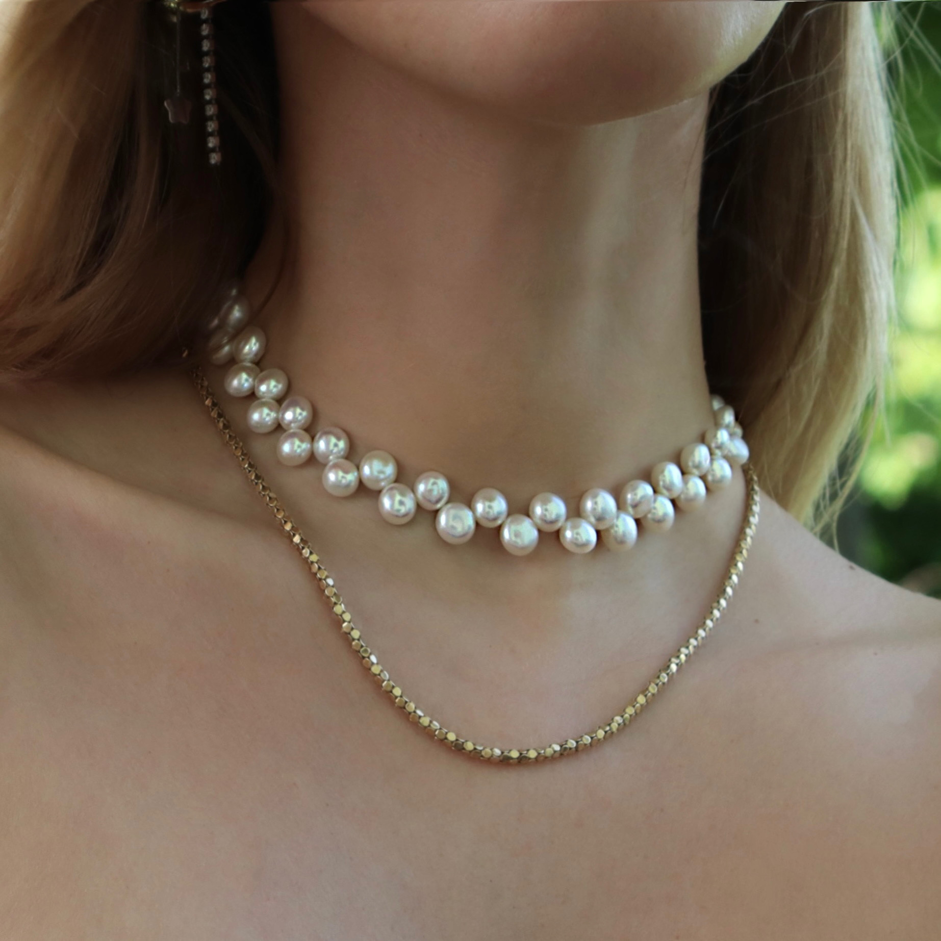 Girocollo con perle alternate - immagine 4