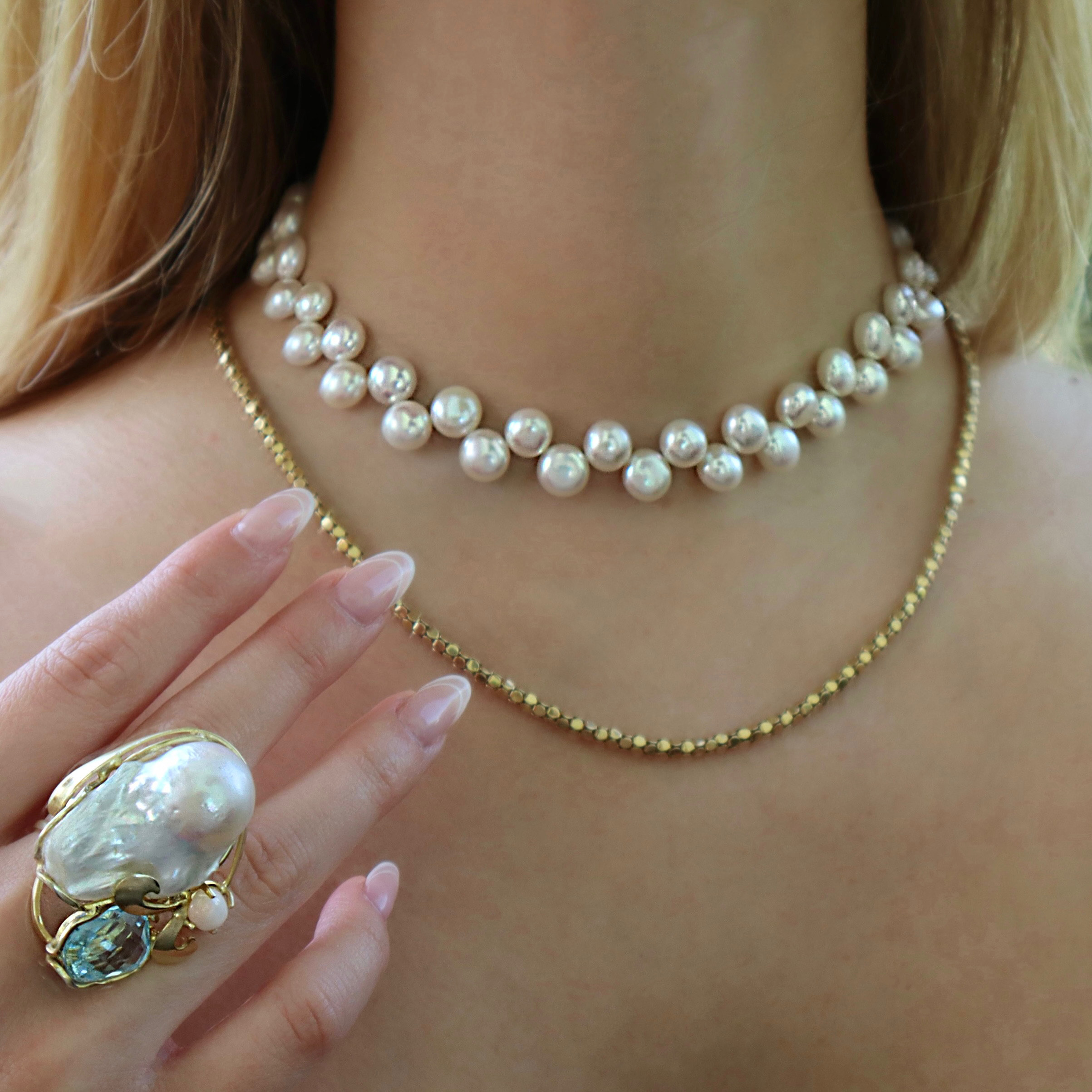 Girocollo con perle alternate - immagine 5