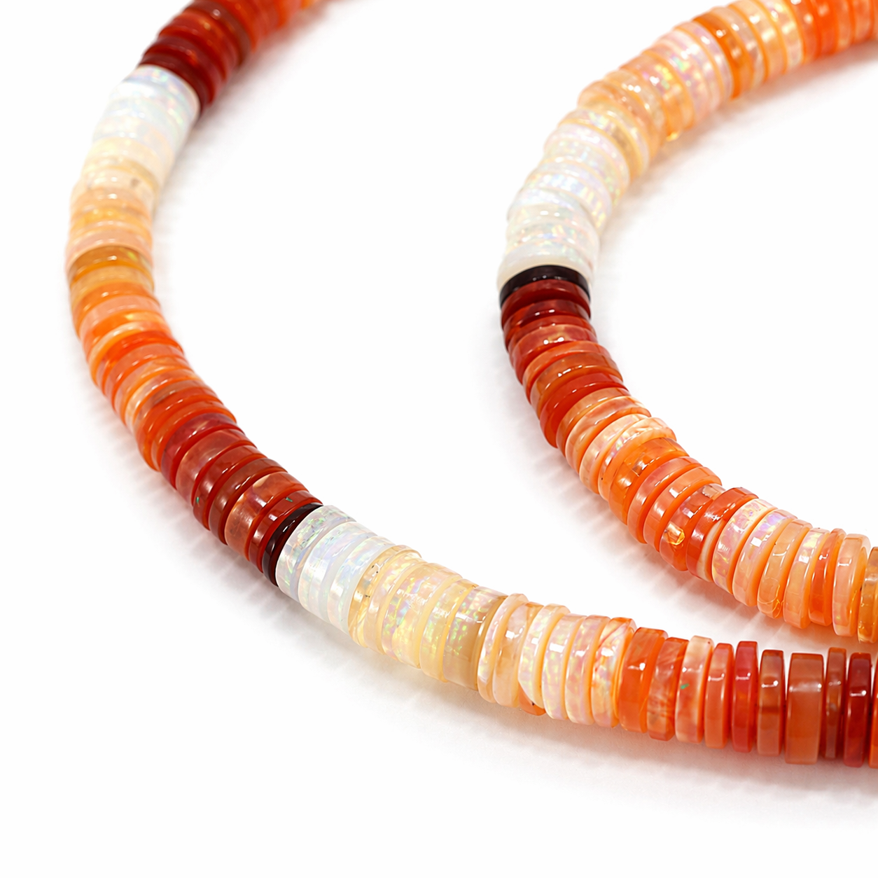 Collana in Opale di Fuoco Messicano - Slim Version - immagine 4