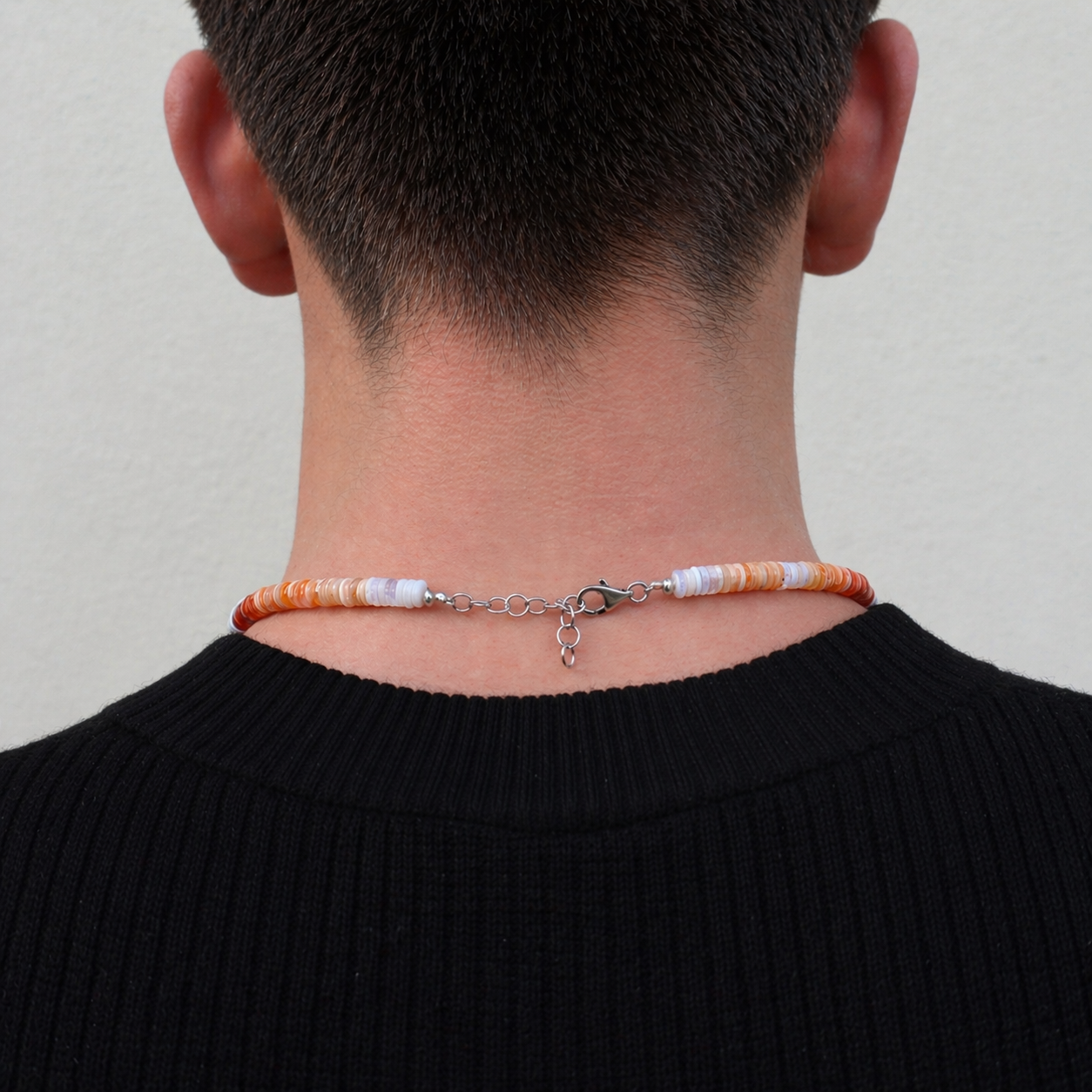 Collana in Opale di Fuoco Messicano - Slim Version - immagine 6