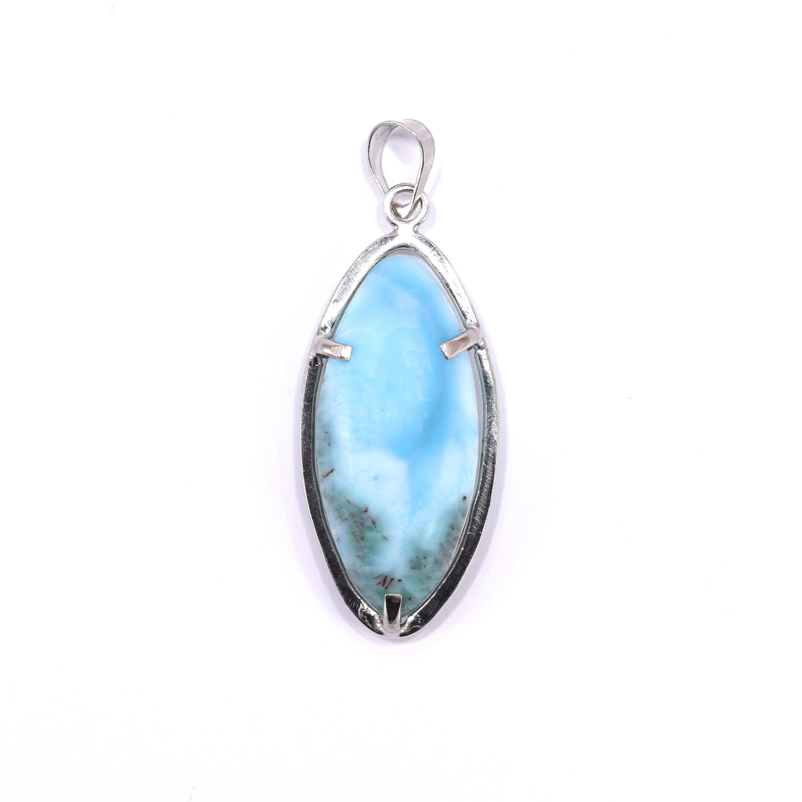 Pendente navette in Larimar
