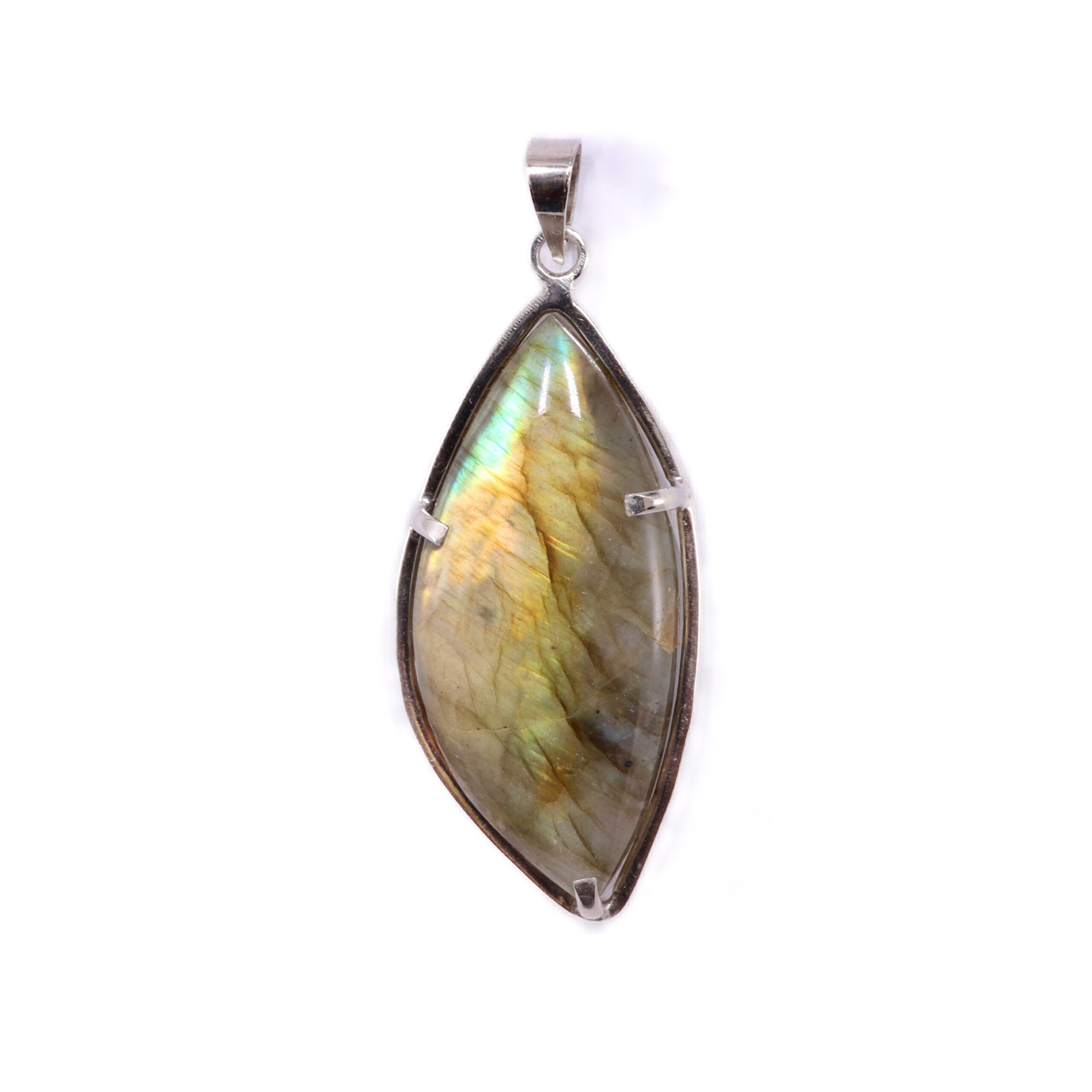 Pendente navette in Labradorite