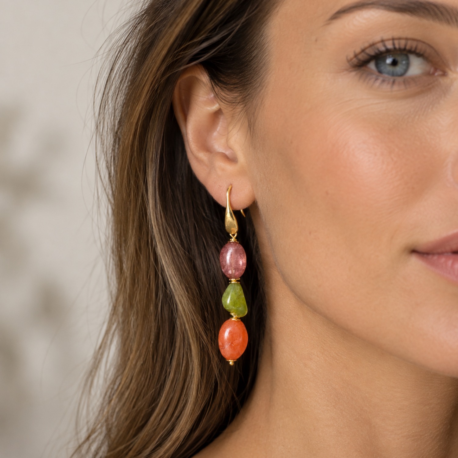 Orecchini con Tormalina multicolor - immagine 2