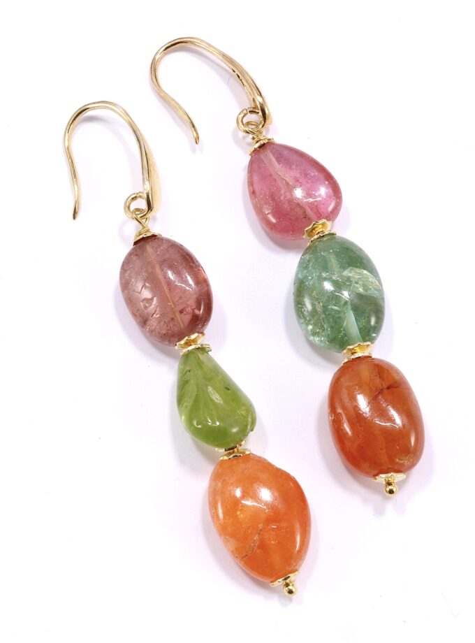 Orecchini con Tormalina multicolor